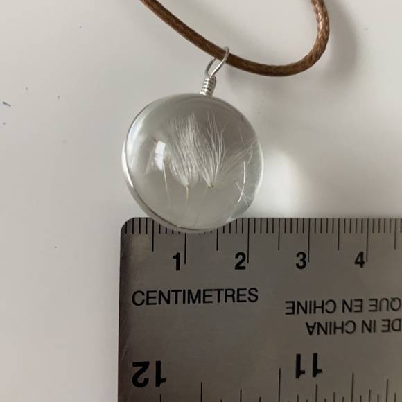 Dandelion Seed Three Wishes Necklace in Resin - Picture 5 of 5